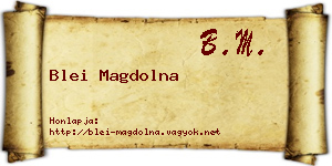 Blei Magdolna névjegykártya
